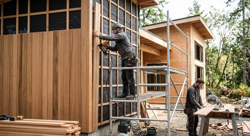 Hardwood Cladding Installation in Fairfield County, CT